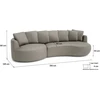 Citysofa 4 vietų kairioji kampinė sofa Belleville - Taupe