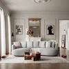 Citysofa 4 vietų kairioji kampinė sofa Belleville - Sidabro