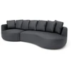 Citysofa 4 vietų kairioji kampinė sofa Belleville - Pilka