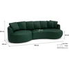 Citysofa 4 vietų kairioji kampinė sofa Belleville - Žalia