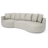 Citysofa 4 vietų kairioji kampinė sofa Belleville - Kreminė