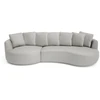 Citysofa 4 vietų kairioji kampinė sofa Belleville - Sidabro