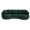 Citysofa 4 vietų kairioji kampinė sofa Belleville - Žalia