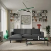 Citysofa 4 vietų kairioji kampinė sofa Brera - Tamsiai pilka