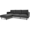 Citysofa 4 vietų kairioji kampinė sofa Brera - Tamsiai pilka