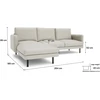 Citysofa 4 vietų kairioji kampinė sofa Brera - Kreminė smėlio