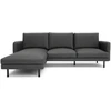 Citysofa 4 vietų kairioji kampinė sofa Brera - Tamsiai pilka