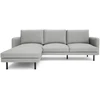 Citysofa 4 vietų kairioji kampinė sofa Brera - Pilka