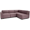 Citysofa 4 vietų kampinė modulinė sofa GRACIA - Dulsvai rožinė