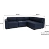 Citysofa 4 vietų kampinė modulinė sofa GRACIA - Tamsiai mėlyna