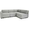 Citysofa 4 vietų kampinė modulinė sofa GRACIA - Pilka