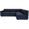 Citysofa 4 vietų kampinė modulinė sofa GRACIA - Tamsiai mėlyna