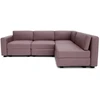 Citysofa 4 vietų kampinė modulinė sofa GRACIA - Dulsvai rožinė