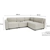 Citysofa 4 vietų kampinė modulinė sofa GRACIA - Kreminė smėlio
