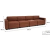 Citysofa 4 vietų modulinė sofa GRACIA - Terakota