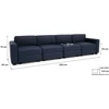 Citysofa 4 vietų modulinė sofa GRACIA - Tamsiai mėlyna