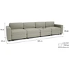 Citysofa 4 vietų modulinė sofa GRACIA - Smėlio pilka