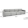 Citysofa 4 vietų modulinė sofa GRACIA - Pilka