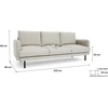Citysofa 4 vietų sofa Brera - Kreminė smėlio