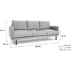 Citysofa 4 vietų sofa Brera - Pilka