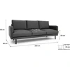 Citysofa 4 vietų sofa Brera - Tamsiai pilka
