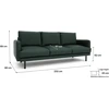 Citysofa 4 vietų sofa Brera - Žalia