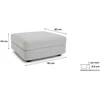 Citysofa Didelis pufo modulis GRACIA - Pilka