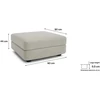 Citysofa Didelis pufo modulis GRACIA - Smėlio pilka