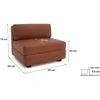 Citysofa Didelis vienetinis modulis GRACIA - Terakota