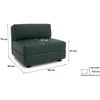 Citysofa Didelis vienetinis modulis GRACIA - Žalia