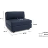 Citysofa Didelis vienetinis modulis GRACIA - Tamsiai mėlyna
