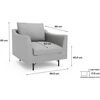Citysofa Fotelis Alfama - Pilka