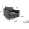 Citysofa Fotelis Alfama - Tamsiai pilka