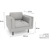 Citysofa Fotelis Chelsea - Sidabro