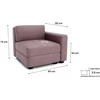 Citysofa Galinis modulis GRACIA - Dulsvai rožinė