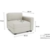 Citysofa Galinis modulis GRACIA - Kreminė smėlio