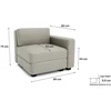 Citysofa Galinis modulis GRACIA - Smėlio pilka