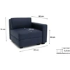 Citysofa Galinis modulis GRACIA - Tamsiai mėlyna