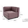 Citysofa Kampinis modulis GRACIA - Dulsvai rožinė