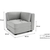Citysofa Kampinis modulis GRACIA - Pilka