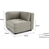 Citysofa Kampinis modulis GRACIA - Smėlio pilka