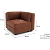 Citysofa Kampinis modulis GRACIA - Terakota