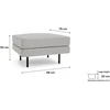 Citysofa Pufas CHELSEA - Sidabro