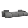 Citysofa U formos kampinė sofa-lova Jordaan - Pilka