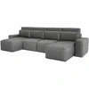 Citysofa U formos kampinė sofa-lova Jordaan - Pilka