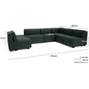 Citysofa U formos modulinė sofa GRACIA 160x340x230 cm - Žalia