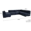 Citysofa U formos modulinė sofa GRACIA 160x340x230 cm - Tamsiai mėlyna