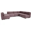 Citysofa U formos modulinė sofa GRACIA 160x340x230 cm - Dulsvai rožinė