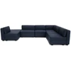 Citysofa U formos modulinė sofa GRACIA 160x340x230 cm - Tamsiai mėlyna