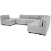 Citysofa U formos modulinė sofa GRACIA 160x340x230 cm - Pilka